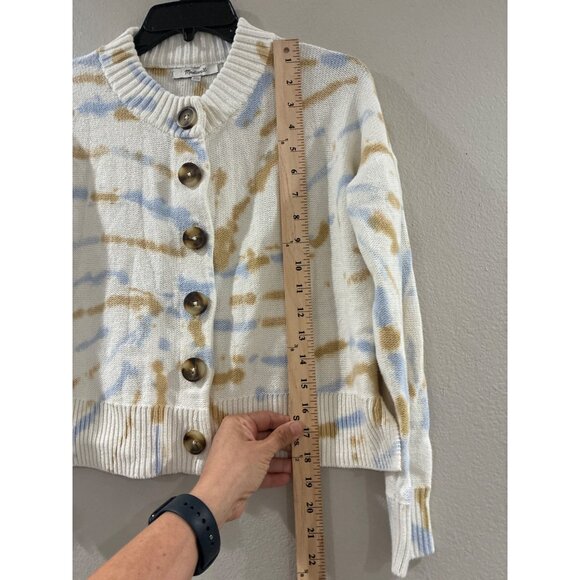 Madewell Tie-Dye Broadway Button Down Crewneck Women Cardigan Sweater size XXS - Picture 6 of 9